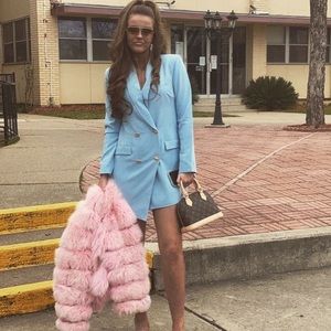 Baby blue blazer dress sz 6